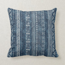 Mud Cloth Geometric Stripe Tribal Indigo