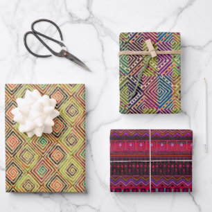 Mud Cloth Inspired Patterns Wrapping Paper Sheet