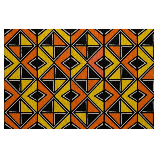Mud Cloth Style 100215(2) - Amber and Orange (Fat Quarter)