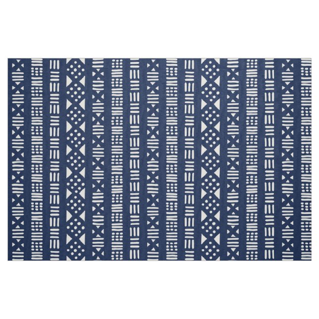 Mud Cloth Style Pattern 01 - Indigo Style (Fat Quarter)