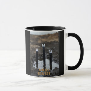 Mud Diver black left hand combo mug