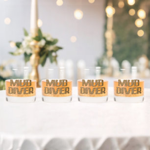 Mud Diver rocks glasses set of 4