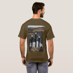Mud Diving men brown T-shirt back