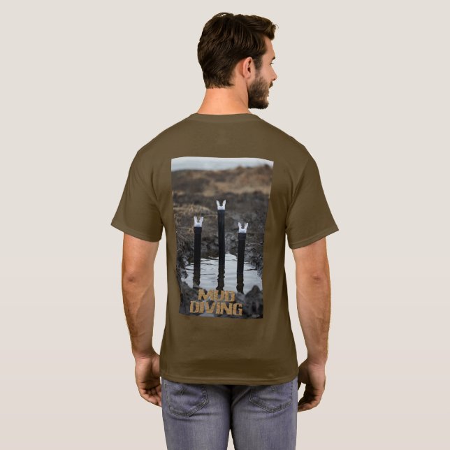 Mud Diving men brown T-shirt back (Back Full)