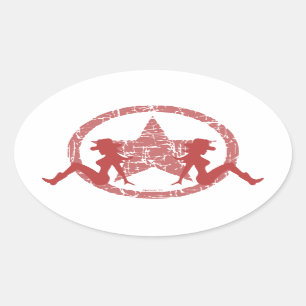 Mud Flap Cowgirls Red Stickers