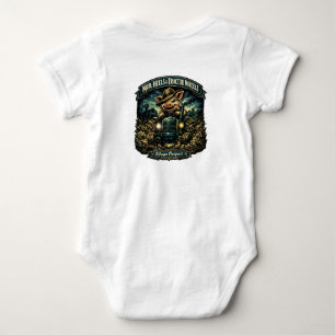 Mud, heels & tractor wheels - baby bodysuit