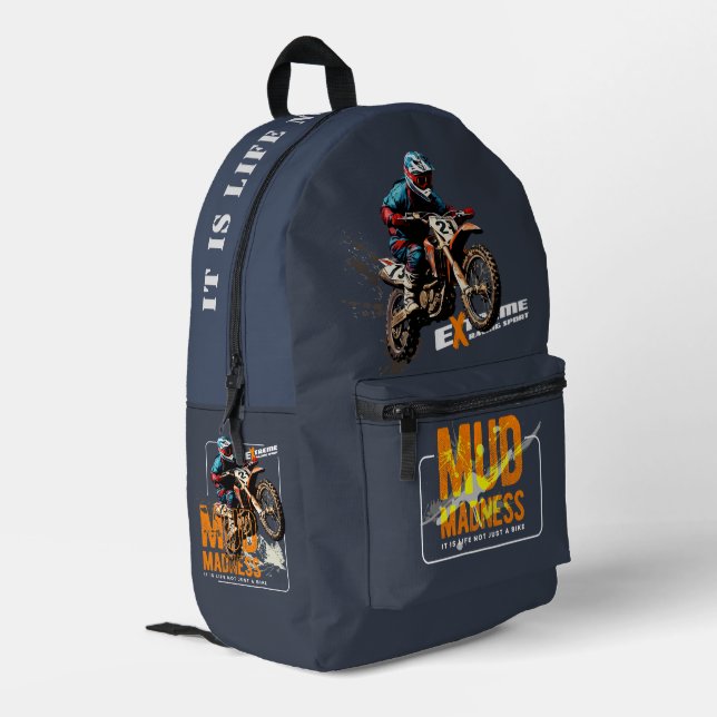 Mud Madness | Printed Backpack (Back Corner Left)