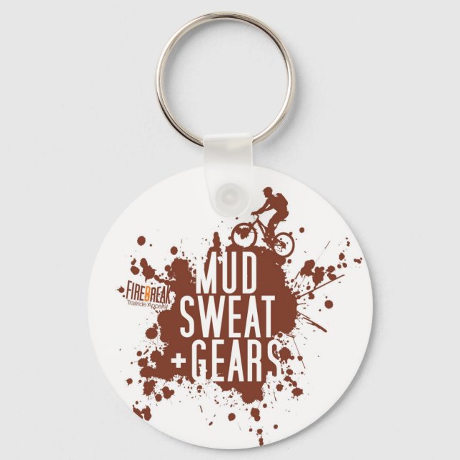 Mud Sweat + Gears Key Ring (Front)