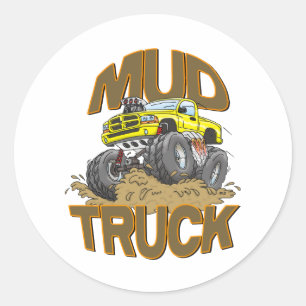 Mud Truck Dodge Classic Round Sticker
