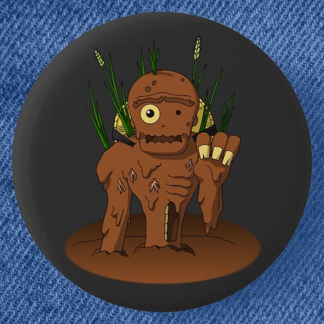 Mud Zombie Dorotabo | Japanese Yokai 6 Cm Round Badge (Mud Zombie Dorotabo Yokai Can Badge- Detail View)