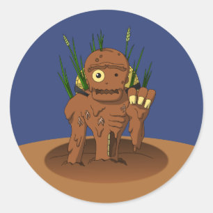 Mud Zombie Yokai Dorotabo Classic Round Sticker
