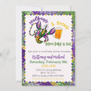 Mudbugs & Brews Baby Shower Invitation 