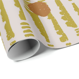 Mudcloth abstract modern Soala geometric circle Wrapping Paper
