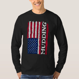 Mudding Off Road SA Flag Retro Mud Run & 4 Wheel T-Shirt