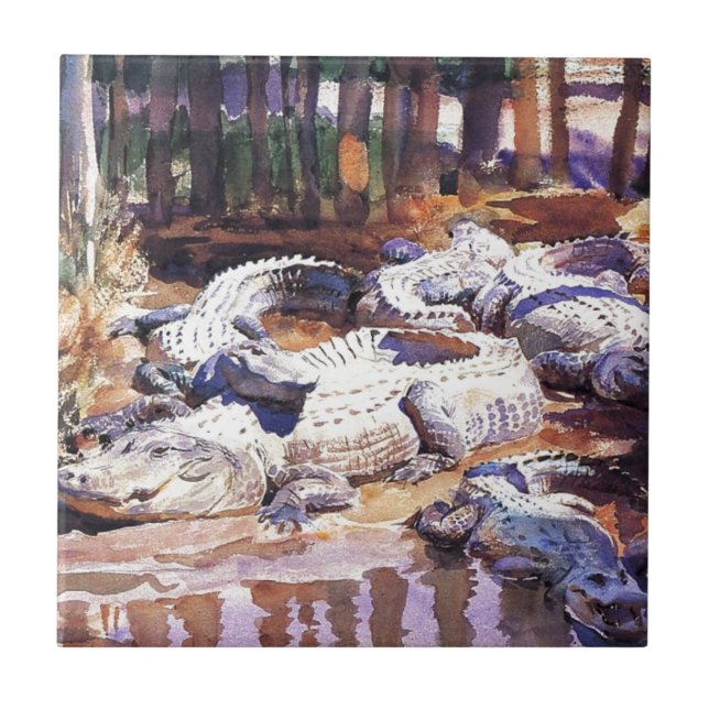 Muddy Alligators by John Singer Sargent Tile (Front)