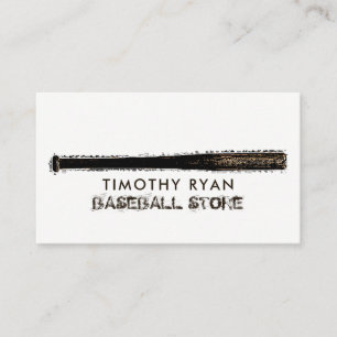 Muddy Baseball Bat, Baseball Player, Coach Business Card