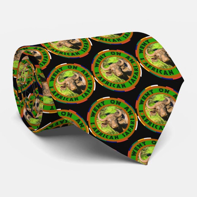 Muddy Buffalo Africa Circle Neck Tie (Rolled)