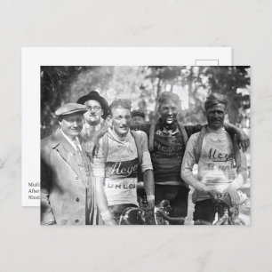 Muddy Faces Tour de France 1928 After Stage 10 Postcard