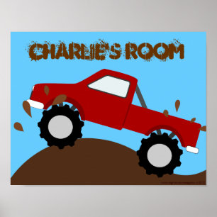 Muddy Monster Truck Personalised Poster
