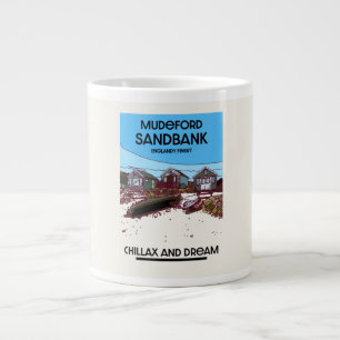 Mudeford Sandbank English Beach Art Serving Tray Large Coffee Mug