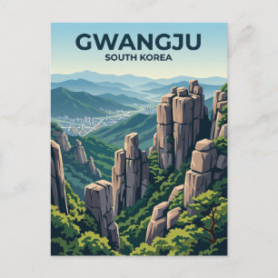 Mudeungsan National Park South Korea Postcard