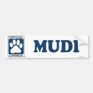 Mudi Blue Bumper Sticker