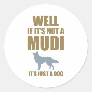 Mudi Classic Round Sticker