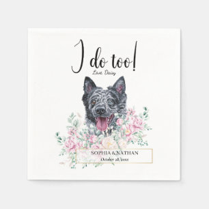 Mudi Dog Wedding Cocktail Napkins