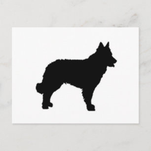 mudi silhouette postcard