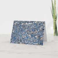 Mudlark Broken Blue China Folded Greeting Card