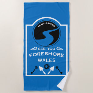 Mudlarking Hobby Gift Beach Towel