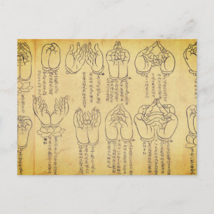 Mudras (12th-century Japanese scroll) Postcard