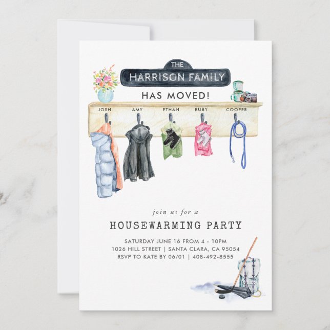 Mudroom Scene | Housewarming Party Invitation (Front)