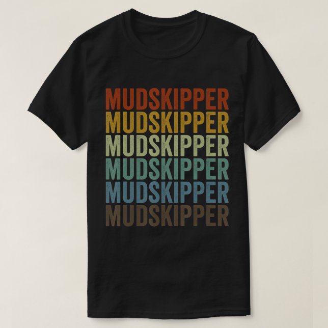 Mudskipper Fish Retro T-Shirt (Design Front)