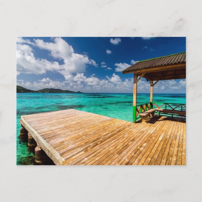 Muelle en agua de la turquesa postcard (Front)