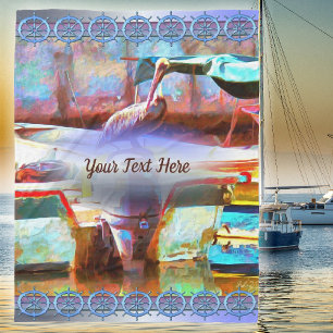 Muelle Los Peines Pelican 0463 Fleece Blanket