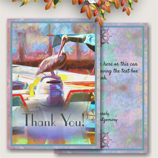 Muelle Los Peines Thank You Pelican 0463 Card (Creator Uploaded)