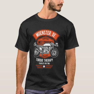 Muenster DE Deutschland Germany Retro Motorcycle D T-Shirt