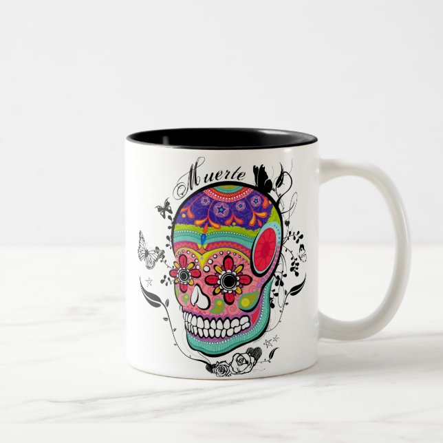 Muerte Day of the Dead Illustration Mug (Right)