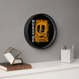 Muertos Skull clock