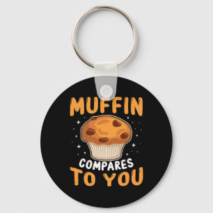 Muffin Compares To You Cute Couples Baking Lover V Key Ring