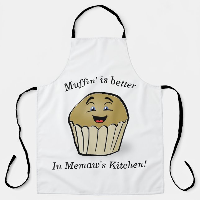Muffin' is Better All-Over Print Apron (Front)