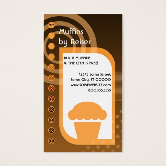 muffin loyalty oranges business card