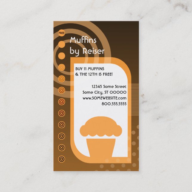 muffin loyalty oranges card (Front)