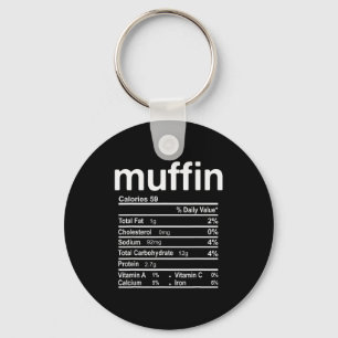 Muffin Nutrition Facts Funny Thanksgiving Christma Key Ring