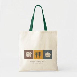 Muffin Wheat Bread Ochre Brown Grey Chef Baking Tote Bag