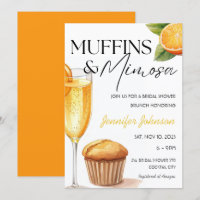 Muffins & Mimosa Orange Bridal Shower Brunch