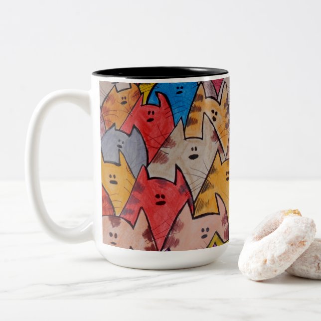 Mug - 015 CATS (With Donut)