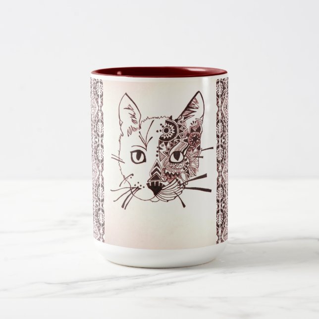 Mug - 046 - Cat Brown Colour (Center)