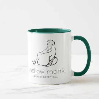 Mug, 15 oz., White and Green Ringer Style Mug